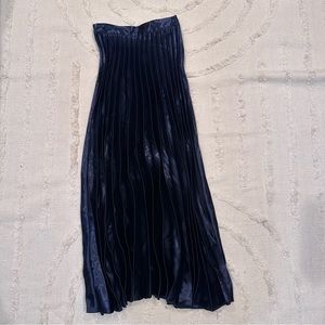 Sandro blue pleated long skirt